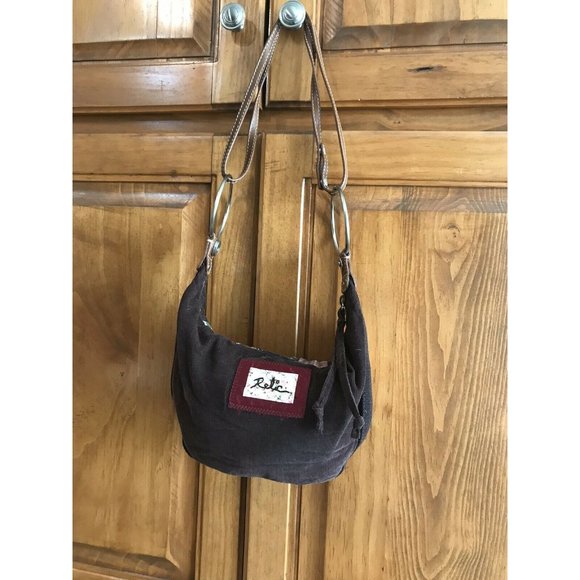 Small Patchwork Relic Shoulder Bag With Zipper Magnetic Button Clip Adorable - Picture 5 of 9